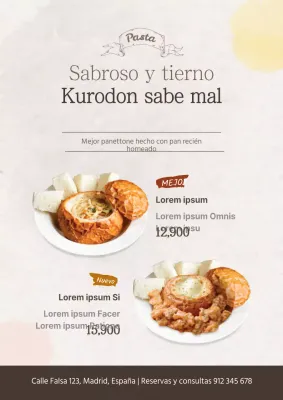 Sencillo y lujoso menú de masajes