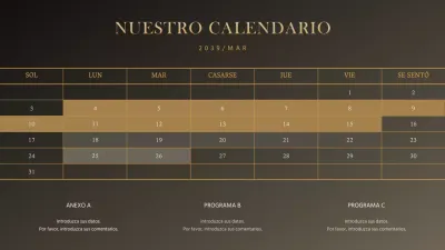 Diseño conceptual sencillo de diagrama de Gantt en dorado