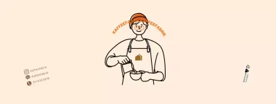 Einfacher Baristylist Cafe-Tassenhalter in Beige