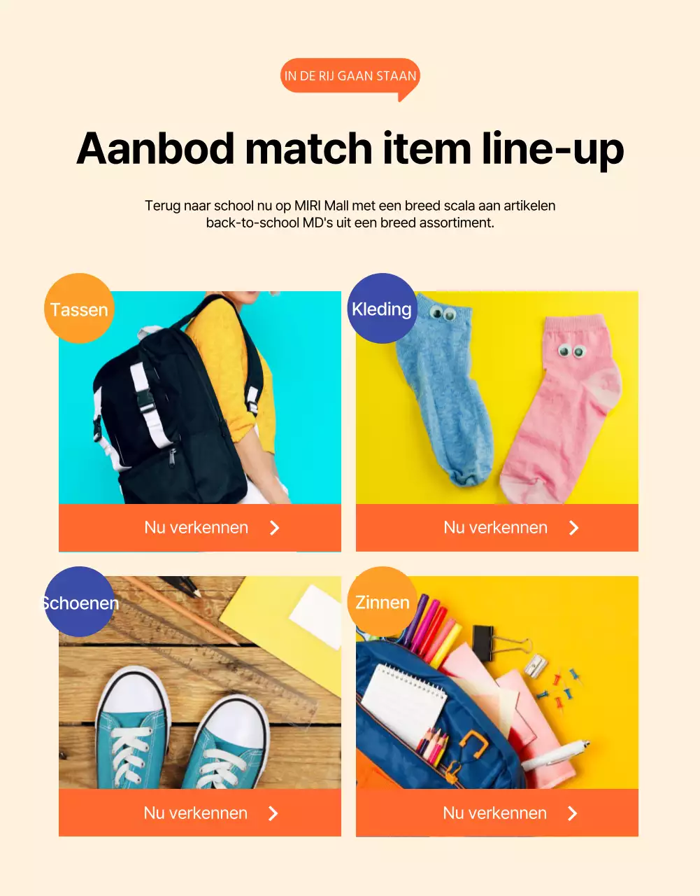 Oranje kitscherige illustratie benefietwedstrijd