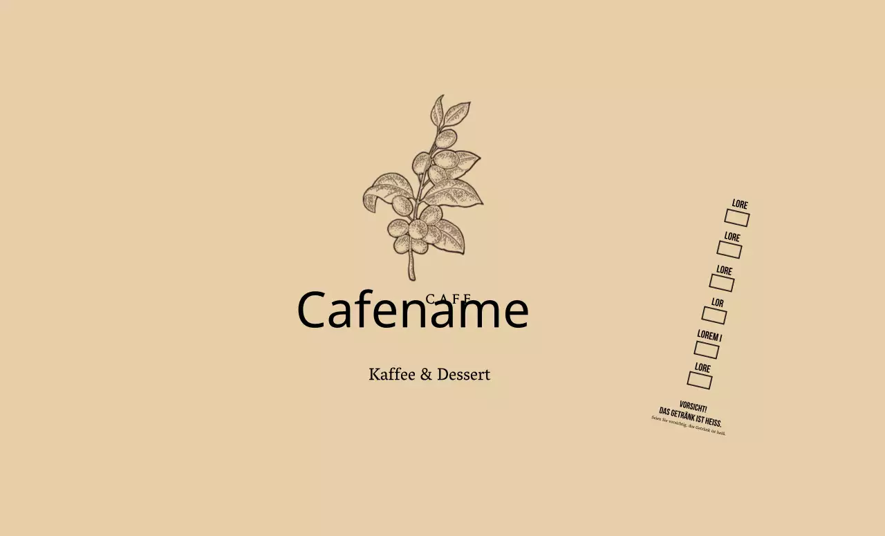 Beige botanische Blume Illustration