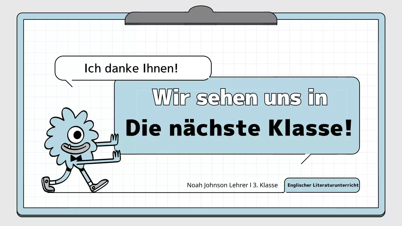 Hellblau und weiß Notizblock Konzept pädagogische Präsentation Kit