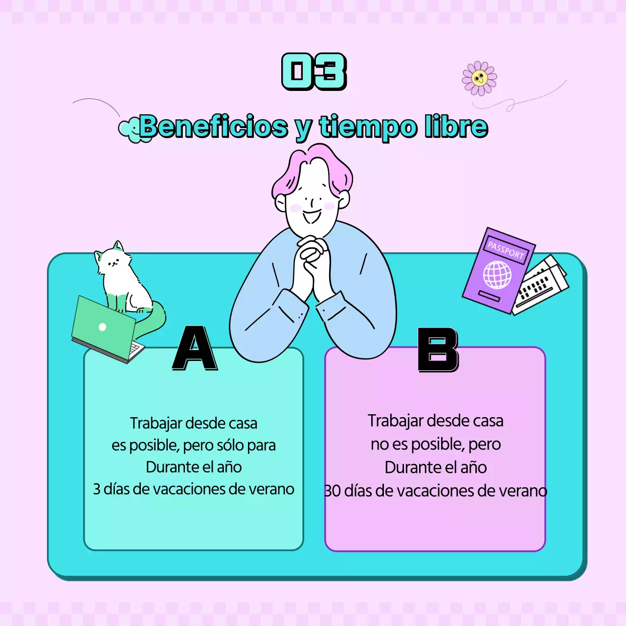 Juego de equilibrio para oficinistas en color menta, morado y rosa CardNews