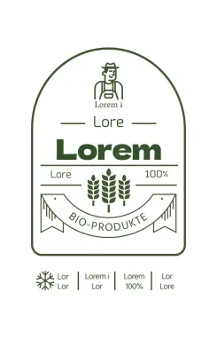 Grünes Vintage-Reis-Etikett