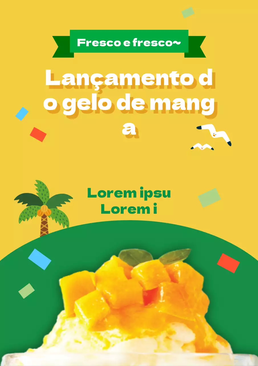 Gelo raspado de manga