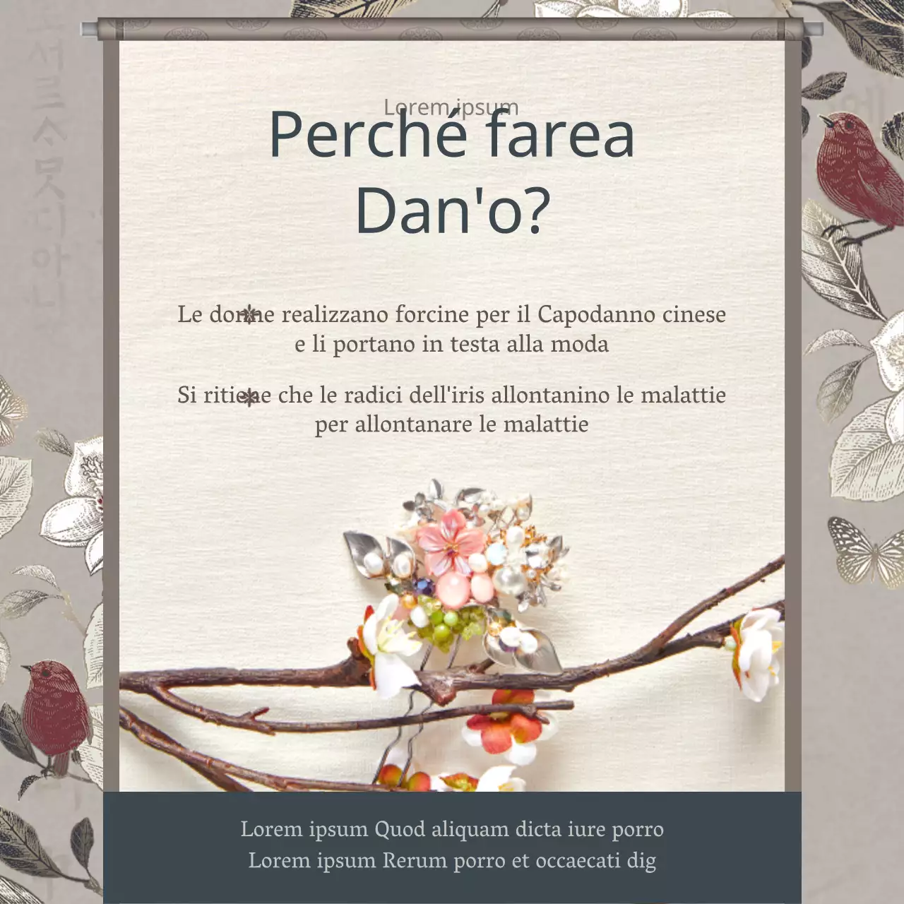 Corso di un giorno per realizzare un copricapo tradizionale del Capodanno cinese in marrone e blu navy