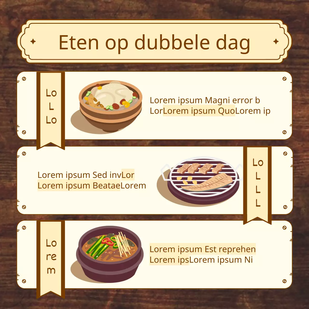 Over de traditionele bruine en beige driedelige outfit