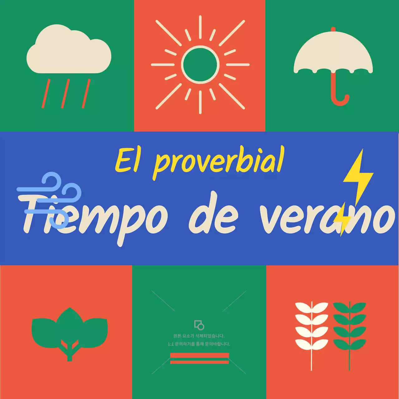 Ilustraciones en color Refranes divertidos sobre el tiempo