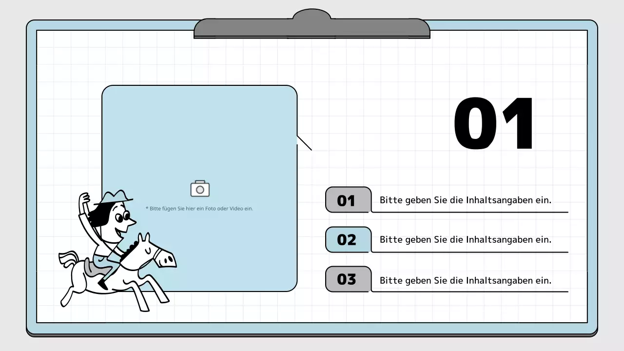 Hellblau und weiß Notizblock Konzept pädagogische Präsentation Kit