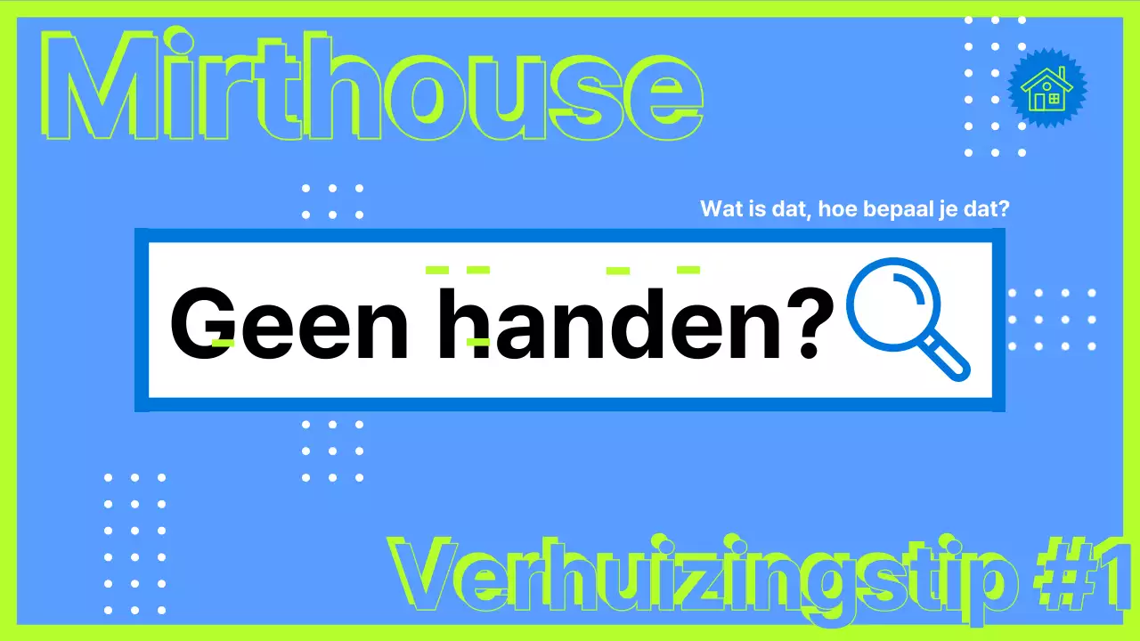Verhuizingstips met een neonkleurig typografieconcept Verhuizen zonder handen