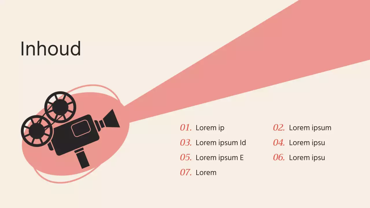 Promotie van de Film Concept School in vintage roze en beige