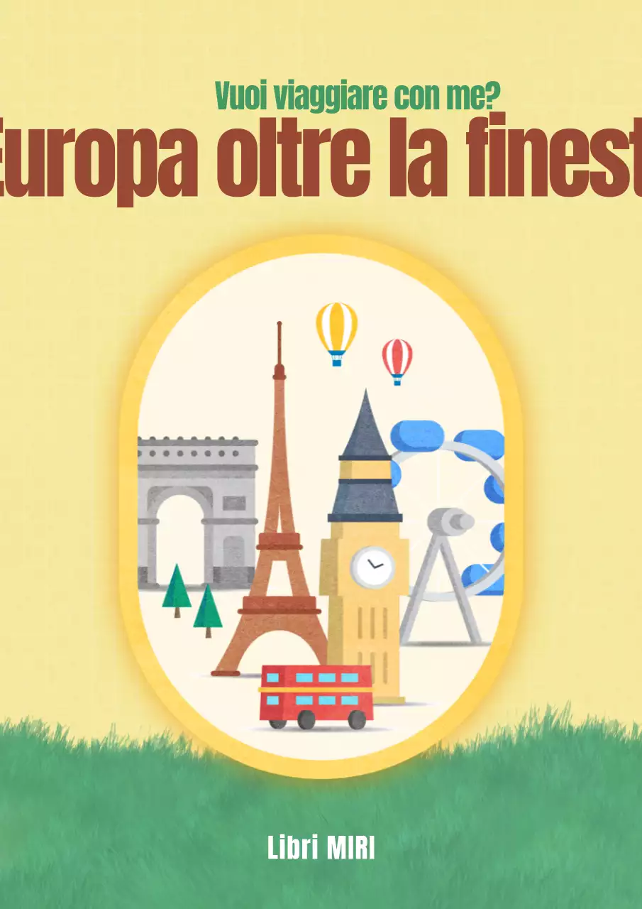 Copertina minimalista della guida turistica europea in giallo e verde