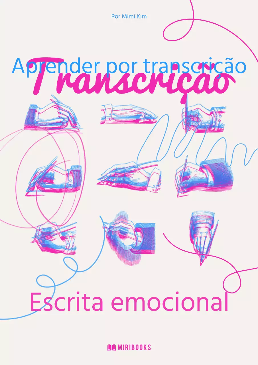 Capa desenhada à mão em cor néon