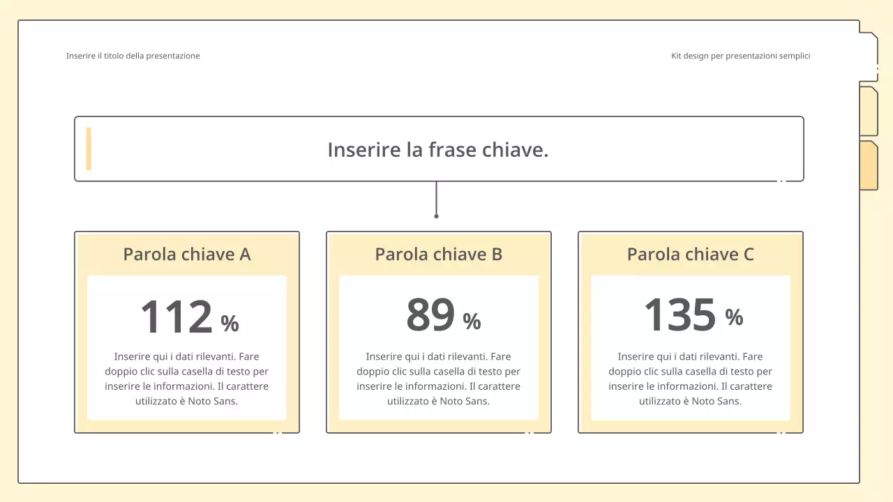 Kit di presentazione semplice e pulito in giallo