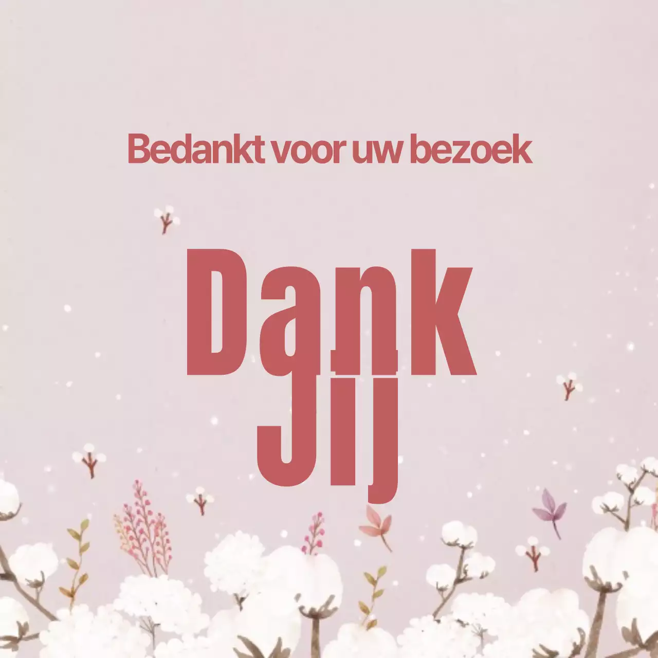 Bedankt voor uw bezoek