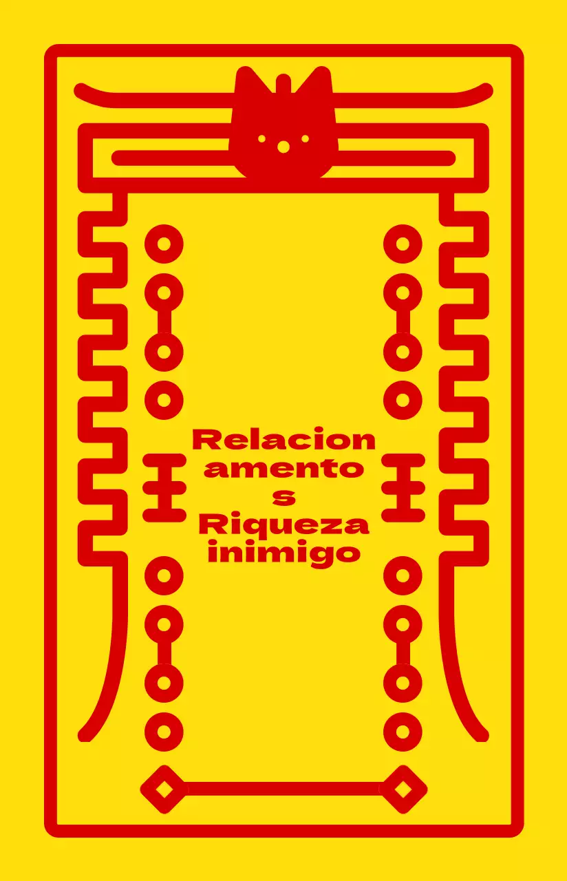 Conceito giro de moldura de amuleto redondo em amarelo e vermelho para presentes personalizados