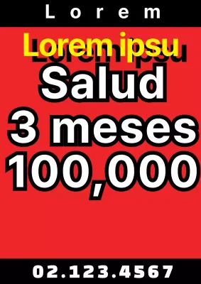 Promocione los eventos de su gimnasio con texto rojo y negro muy visible