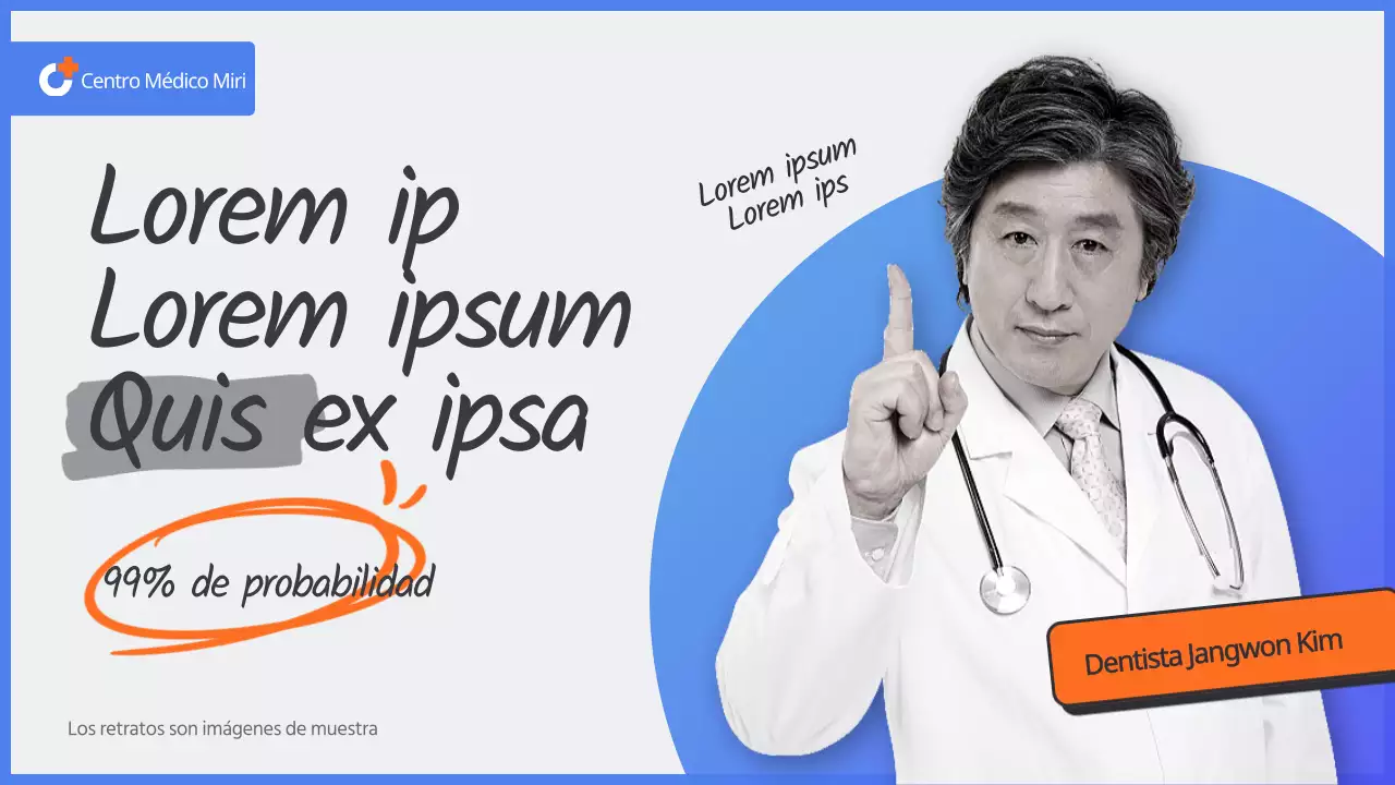 Miniatura de YouTube de marketing hospitalario sencillo en azul.