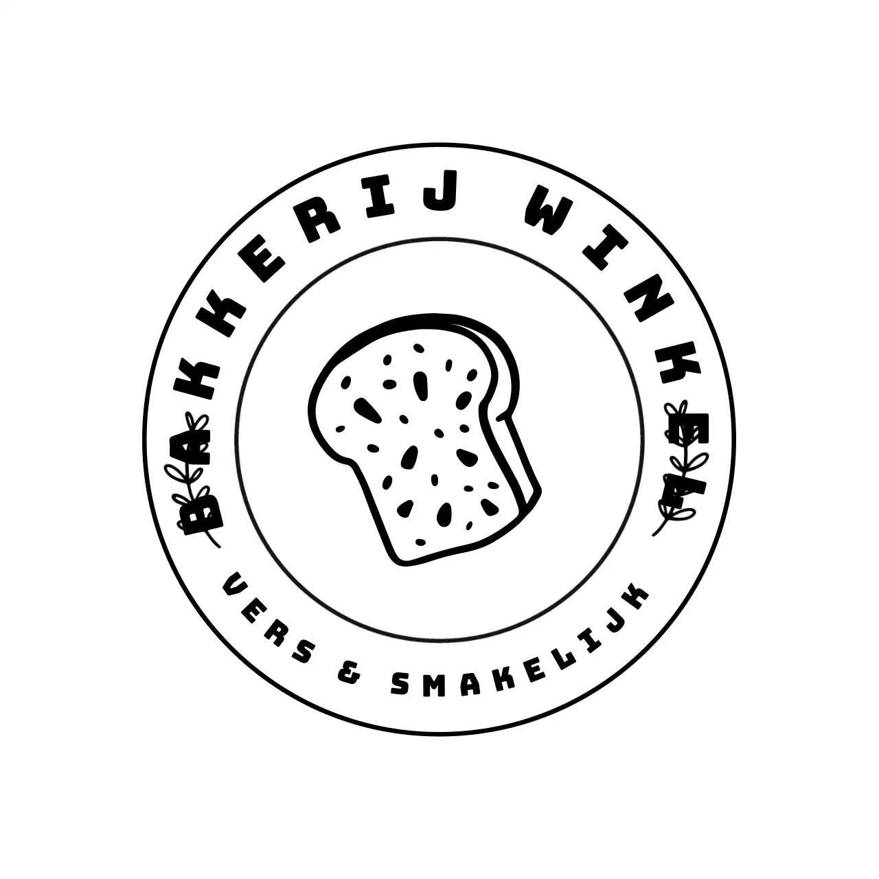 Zwarte Leuke Brood Illustratie Bakkerij Onderzetter