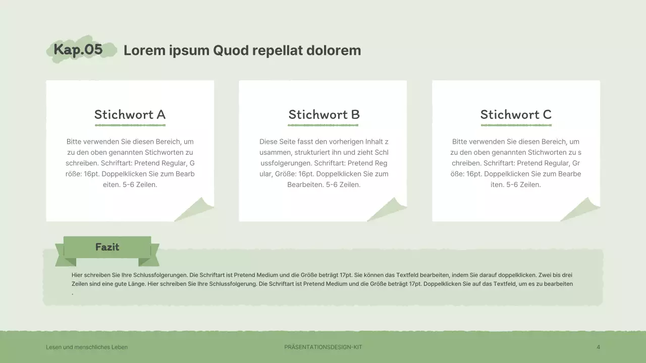 Präsentationsmappe mit gefühlvollen handgezeichneten Buchillustrationen in Braun und Grün