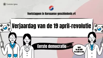 YouTube-thumbnail van de 419e verjaardag van de revolutie met een vlag op de achtergrond