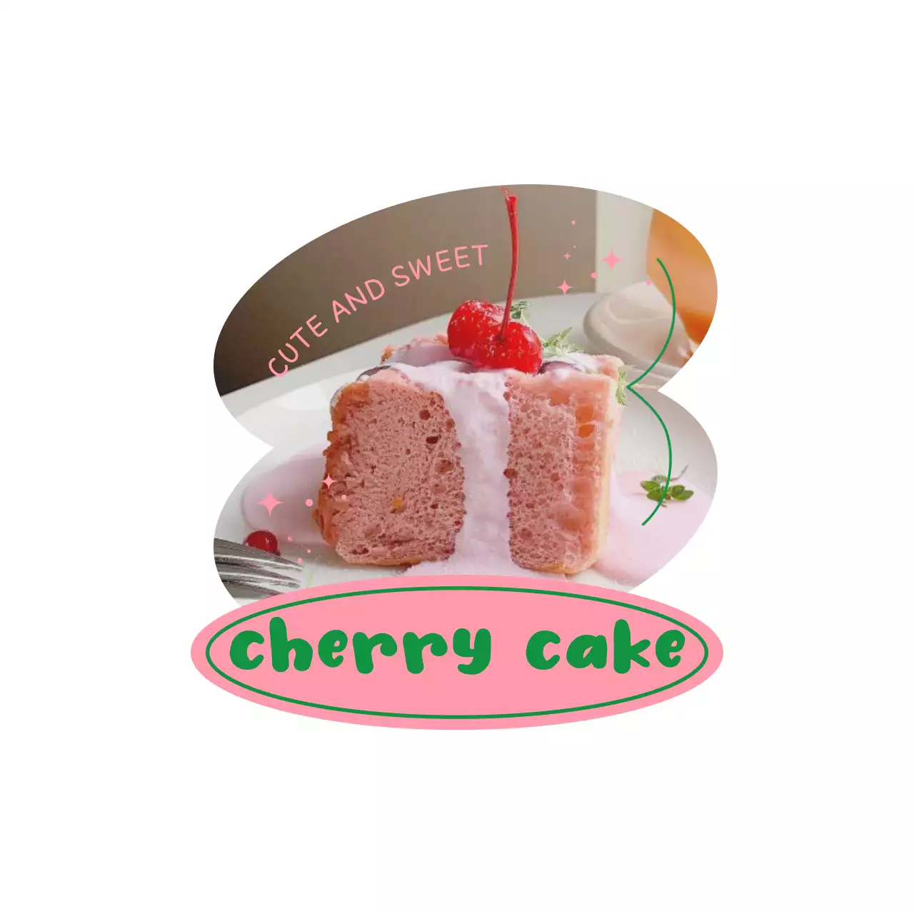 色とりどりのかわいいコンセプトのデザートメニュー案内用。