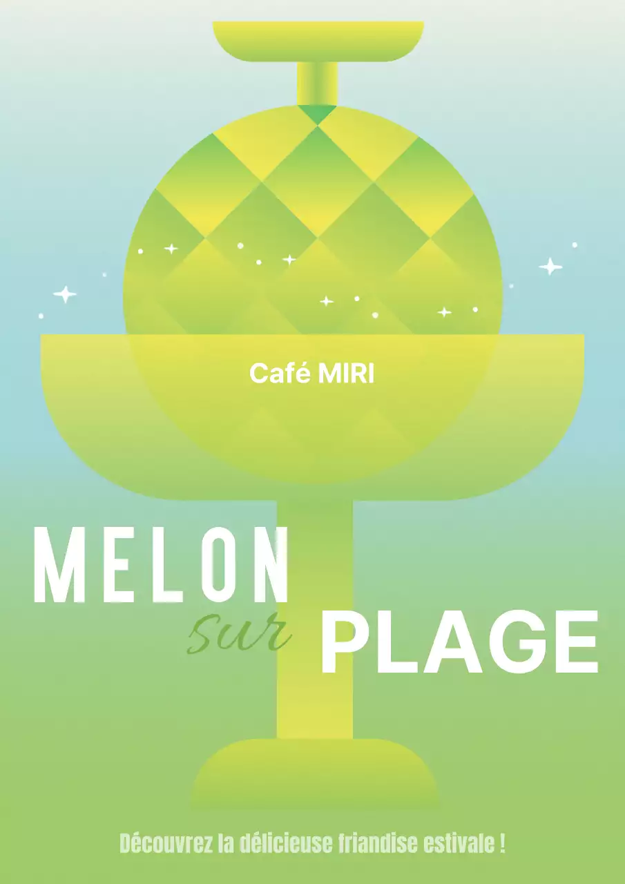 Série de marketing promotionnel pour les cafés avec des illustrations de fruits