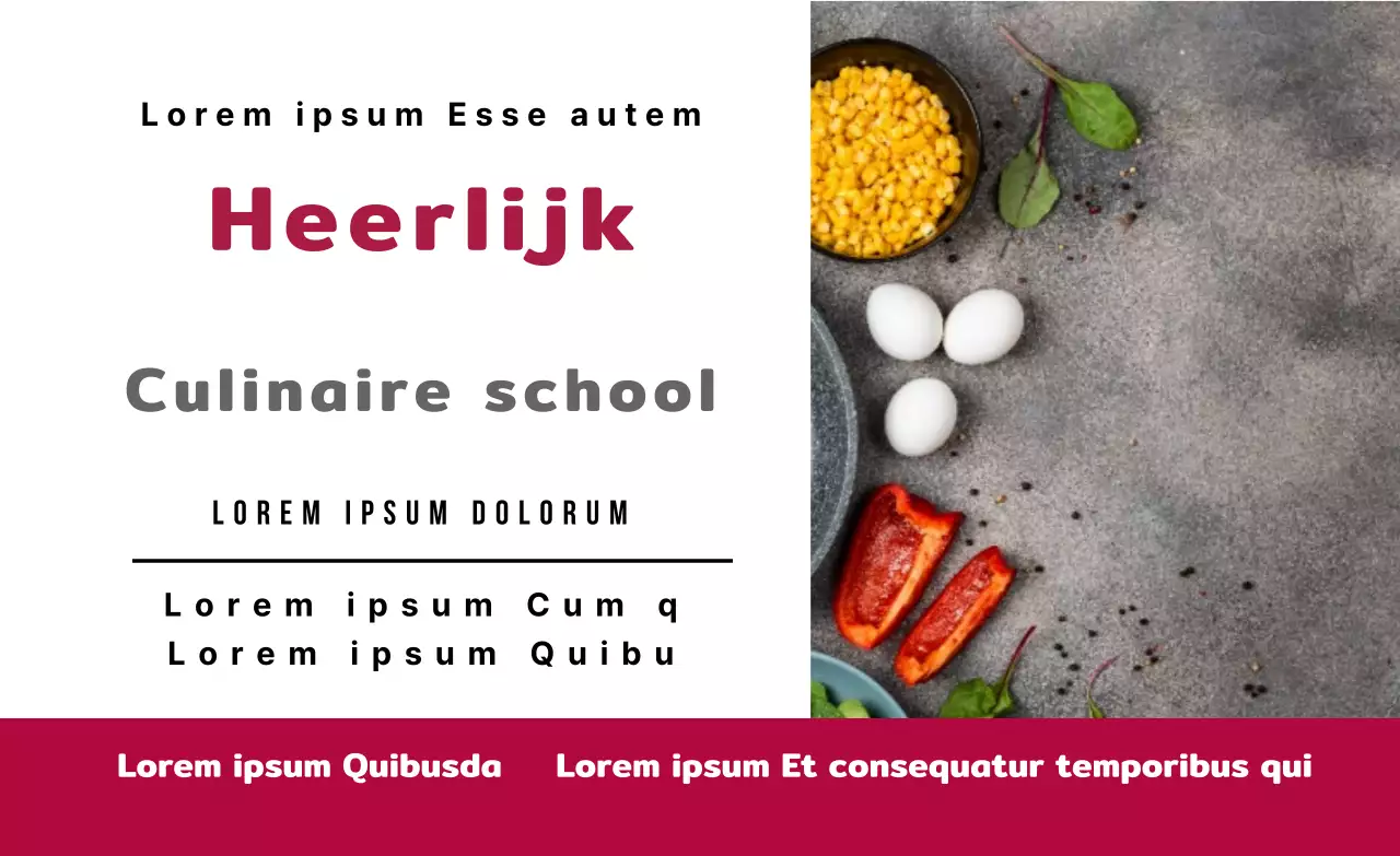 Paars Wit Fotografie Kookschool Promotie