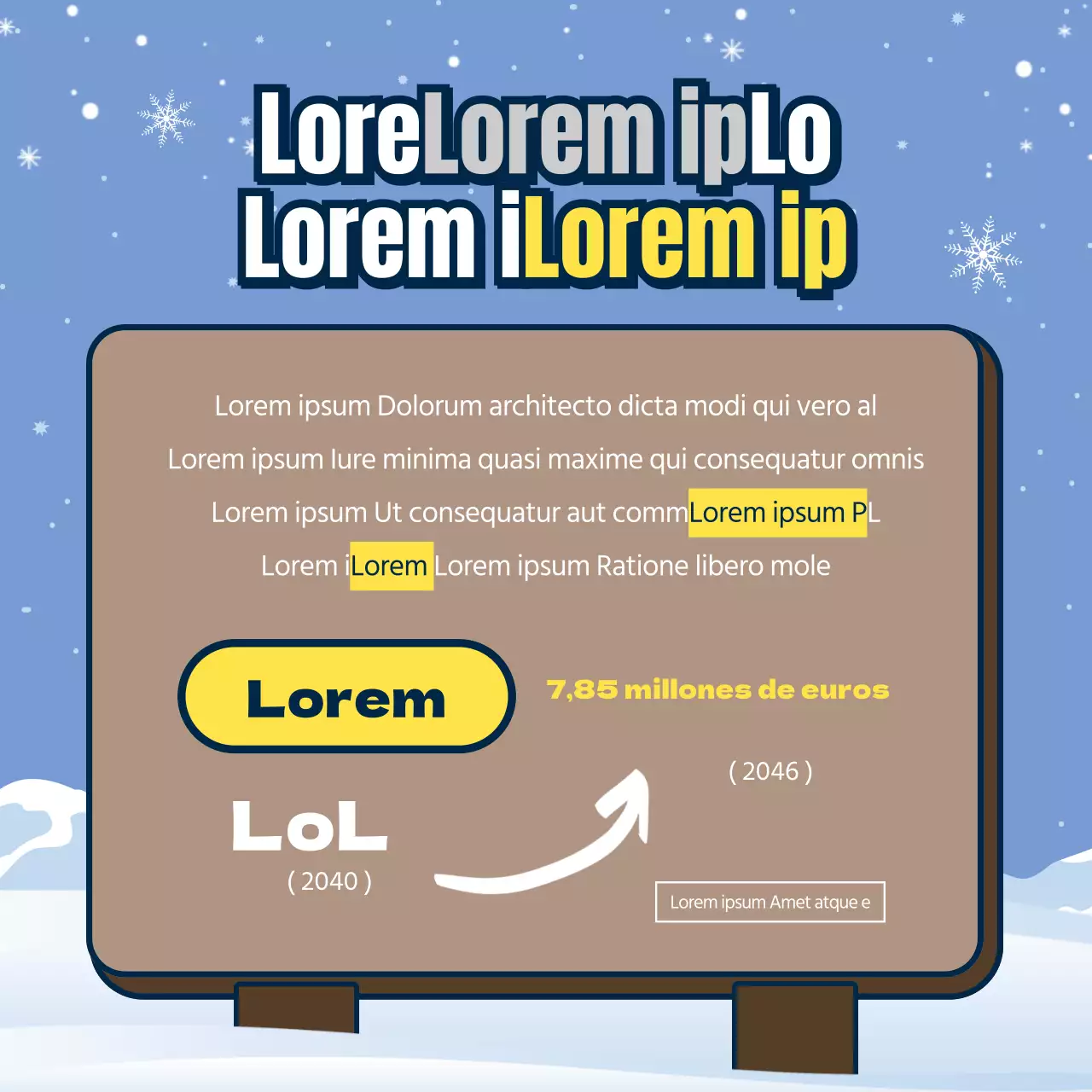 Seguridad invernal en montaña con señales granate y azul claro