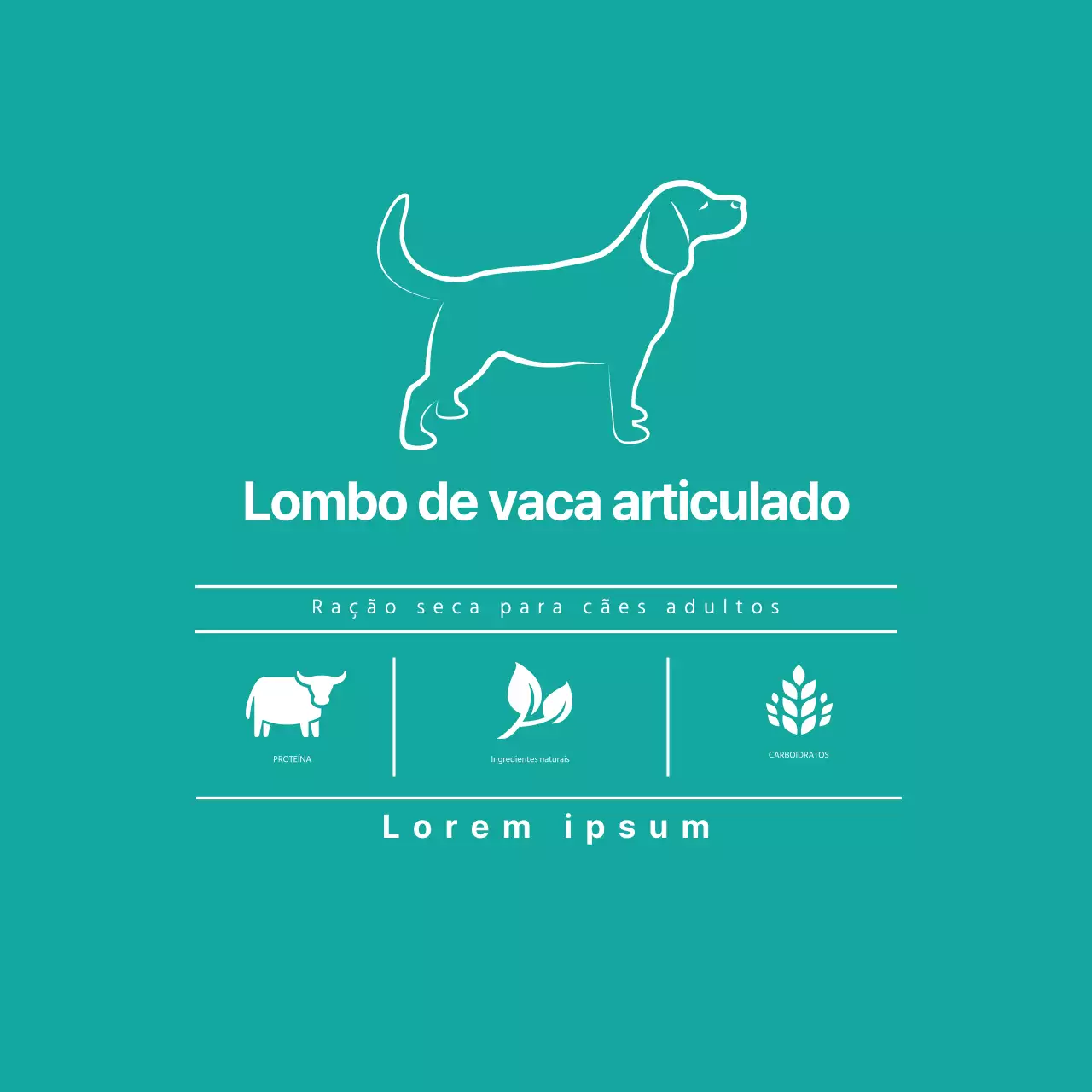 Etiqueta de alimentação limpa com ilustração azul