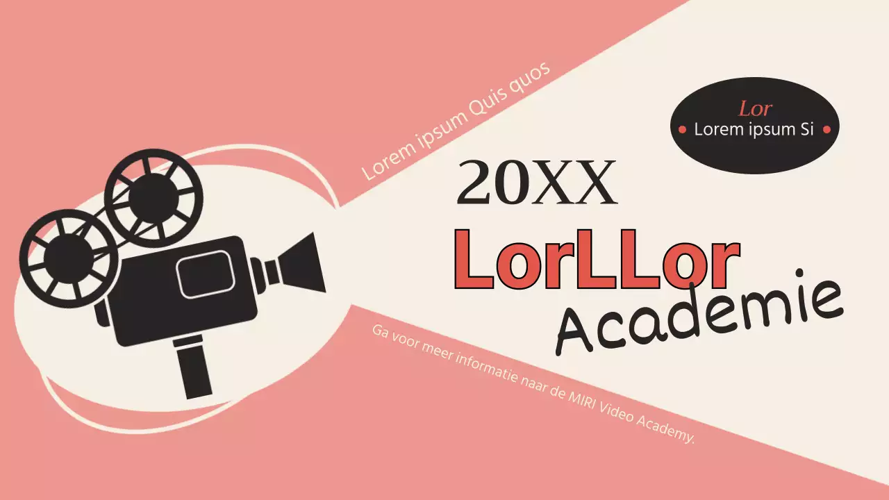 Promotie van de Film Concept School in vintage roze en beige