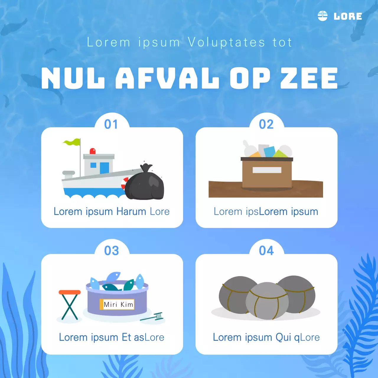 Zeeafval in zeeblauwe Instagram-feed