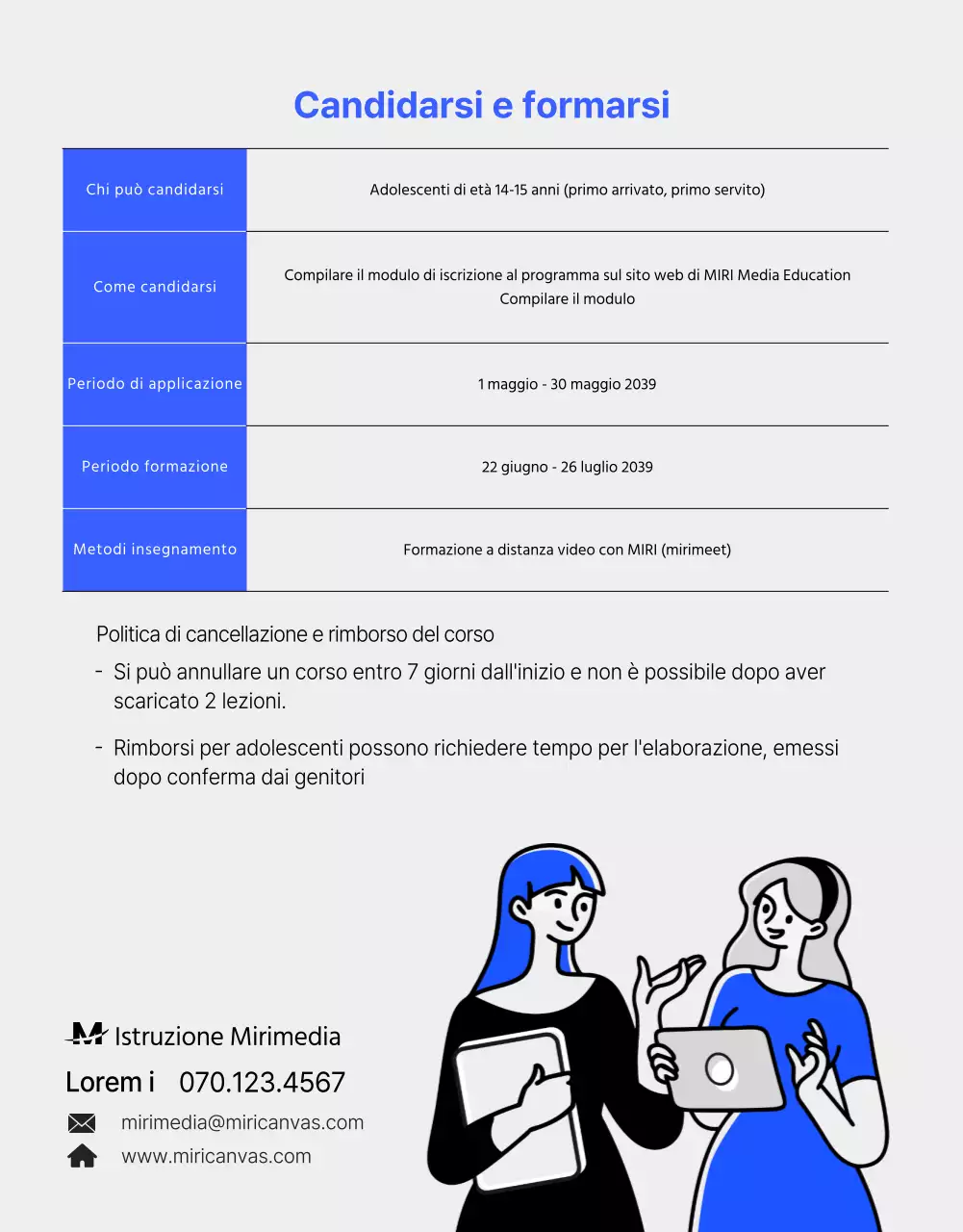Una guida ai programmi di educazione all'alfabetizzazione digitale in blu e in bianco e nero