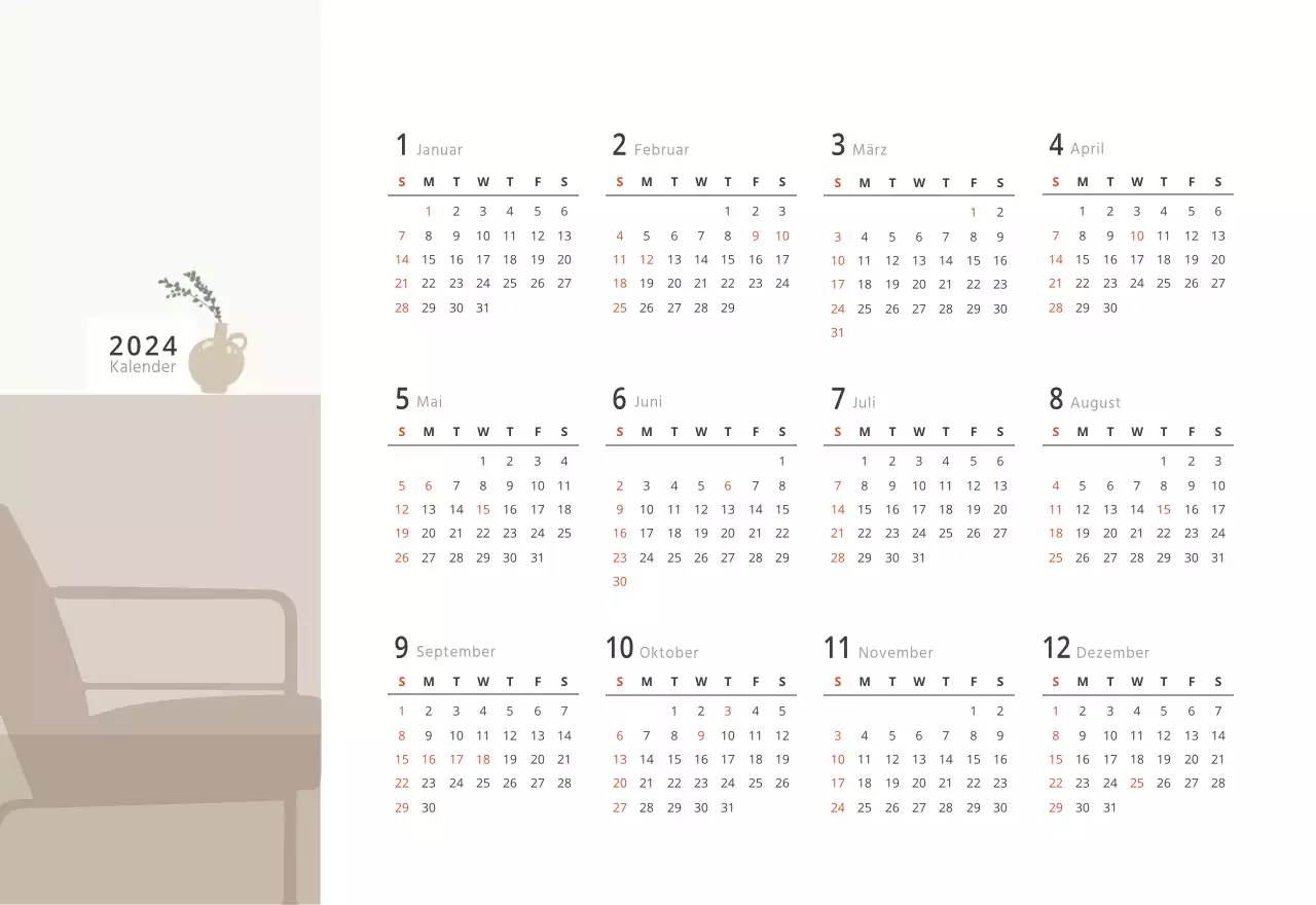 Einfache, natürliche Möbel in Beige und neutralen Farben