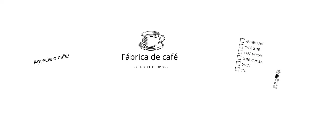 Café branco de ilustração simples