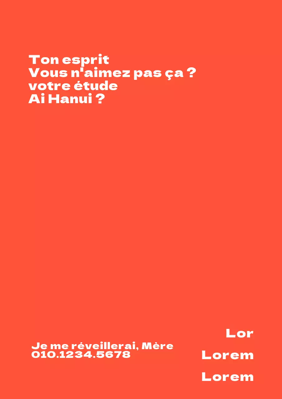 Promouvoir l'école professionnelle junior dans un texte orange et blanc
