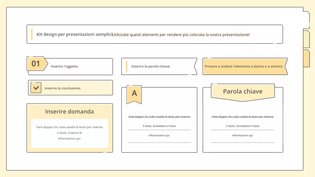 Kit di presentazione semplice e pulito in giallo