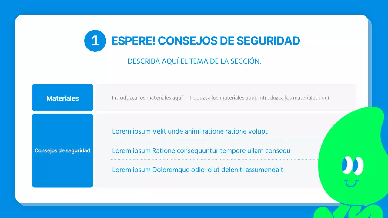 Simpático informe sobre un experimento científico en azul y verde lima