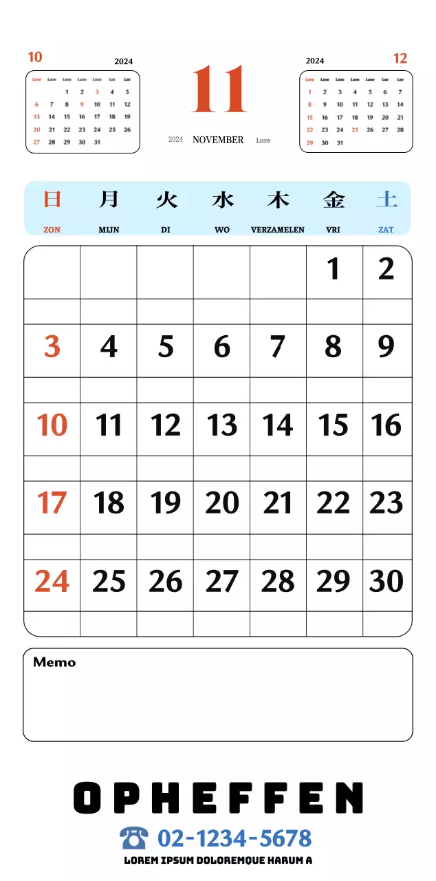 Rode en blauwe retro onderzetters memory kalender