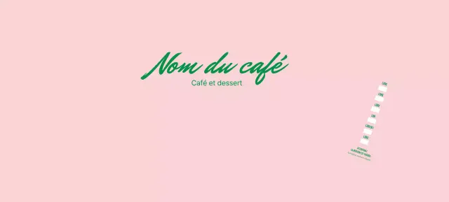 Rose Vert Lettres anglaises soignées