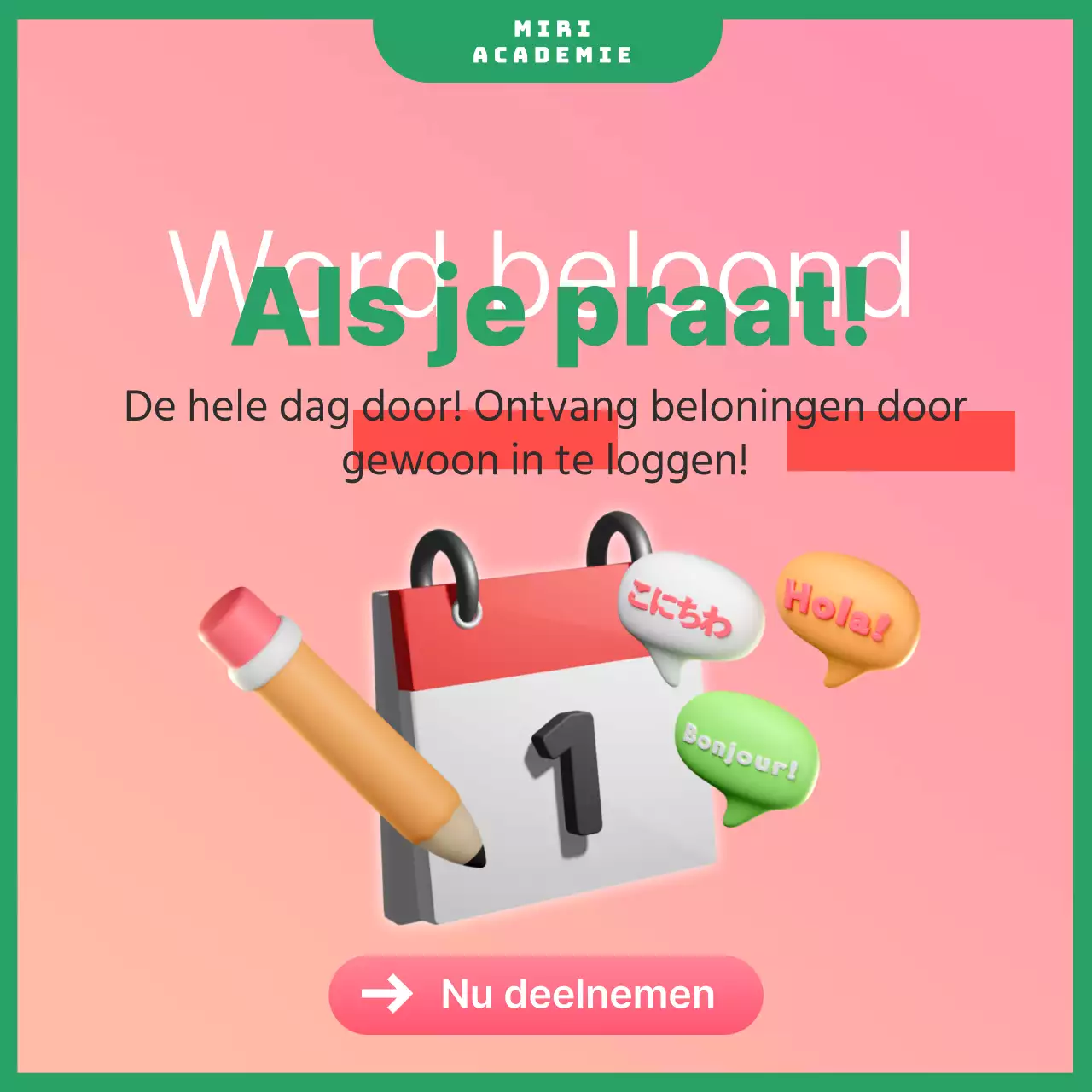 Lerende evenementen in roze