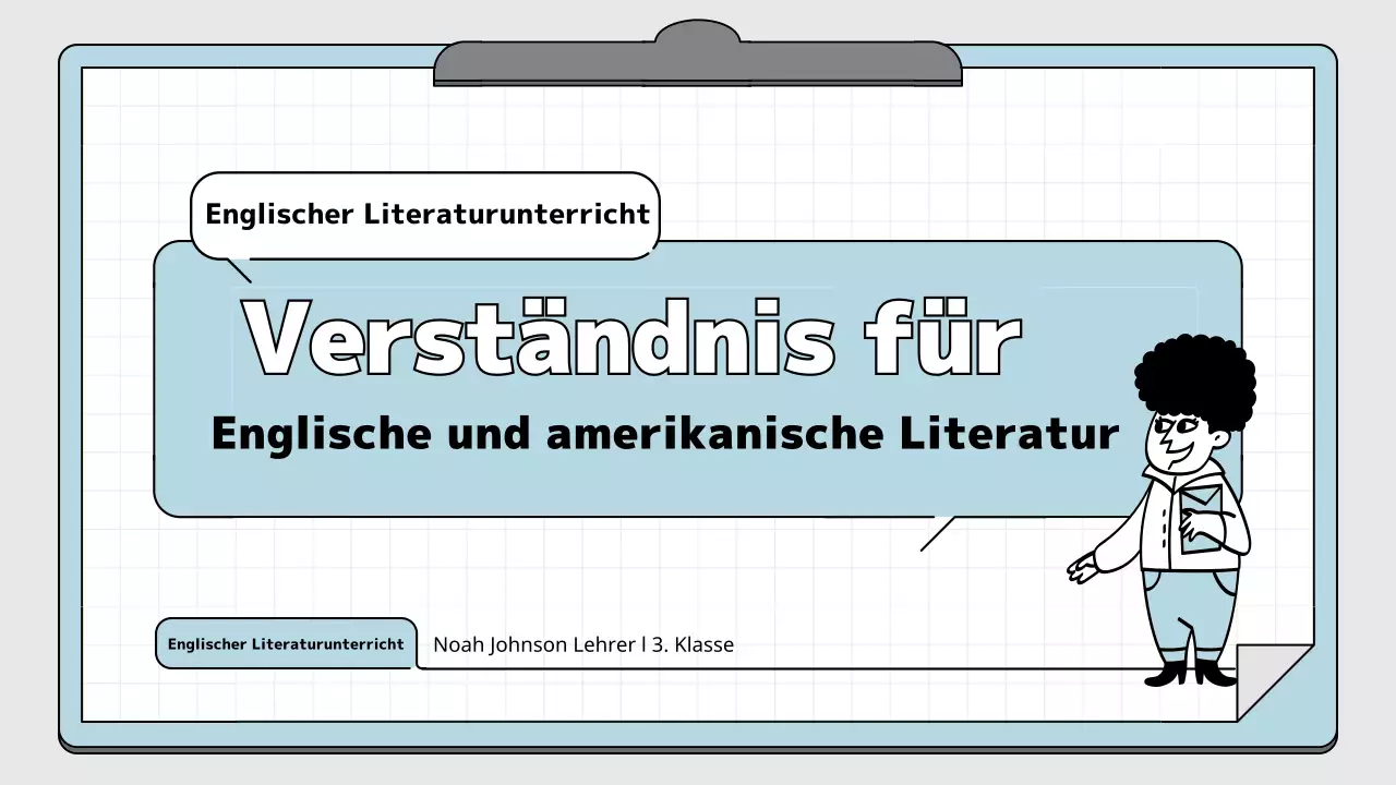 Hellblau und weiß Notizblock Konzept pädagogische Präsentation Kit