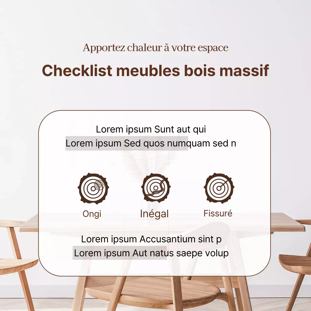 Photographie bruneMise en valeur de l'ameublement propre Liste de contrôle pour l'intérieur
