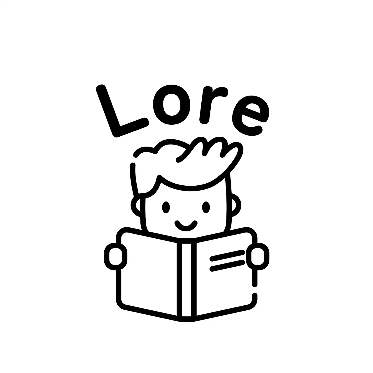 Simple rey de la lectura con el hombre negro de lectura ilustración