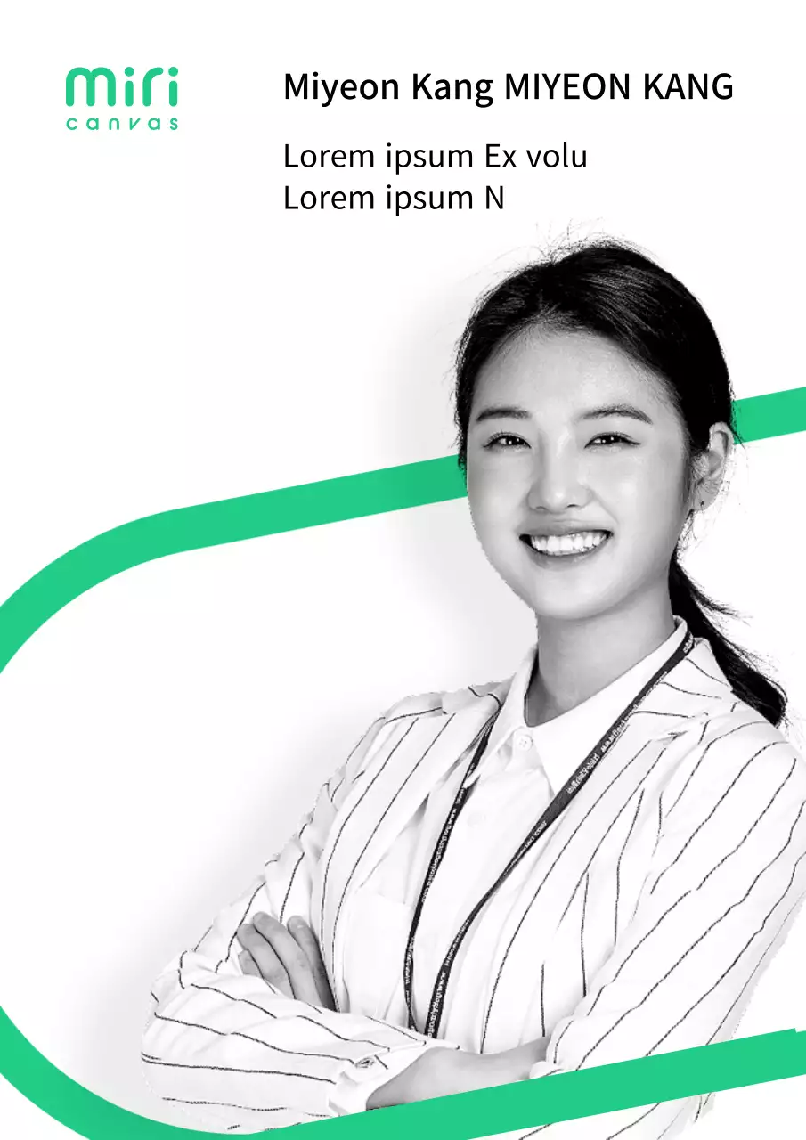 Biglietto da visita per dipendenti semplice ed essenziale con accenti bianchi e verdi