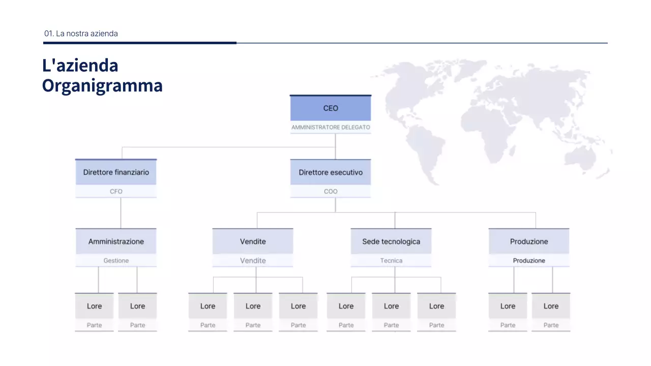 Un nuovo piano aziendale pulito e blu