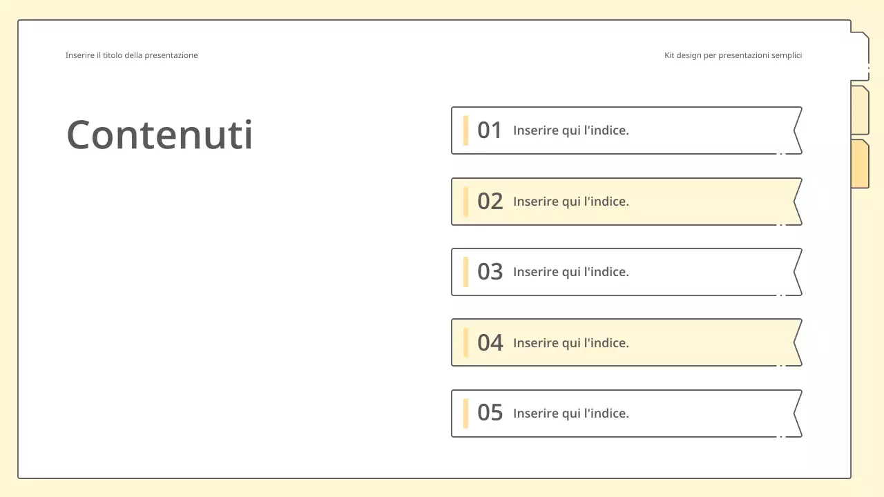 Kit di presentazione semplice e pulito in giallo