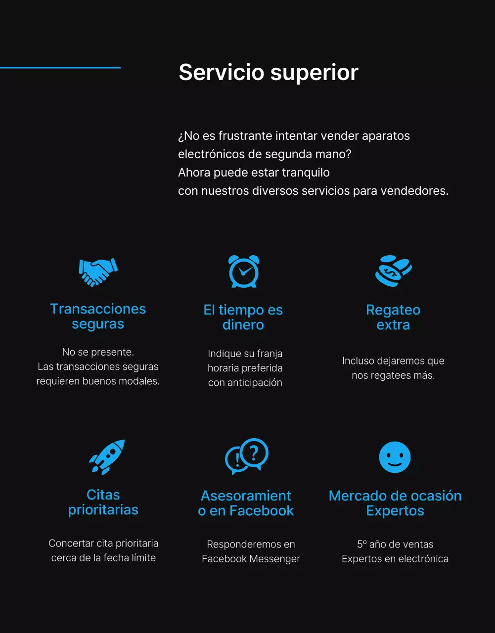 Black Blue Point Página de anuncios clasificados sencilla y con clase (página detallada)