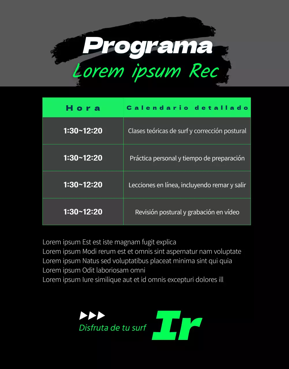 Clases dinámicas de deportes extremos en colores neón (más)