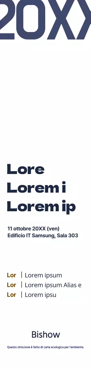 Stile semplice in blu navy e marrone Informazioni per la conferenza autunnale